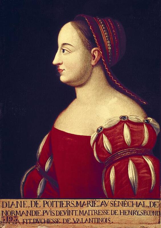 Portrait Poster featuring the photograph Diane De Poitiers, Duchesse De by Everett