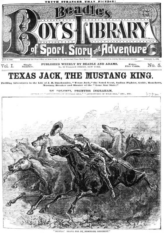 1882 Poster featuring the drawing Dime Novel, 1882 by Granger