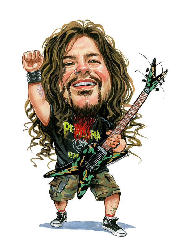 Dimebag Darrell Poster featuring the painting Dimebag Darrell by Art 