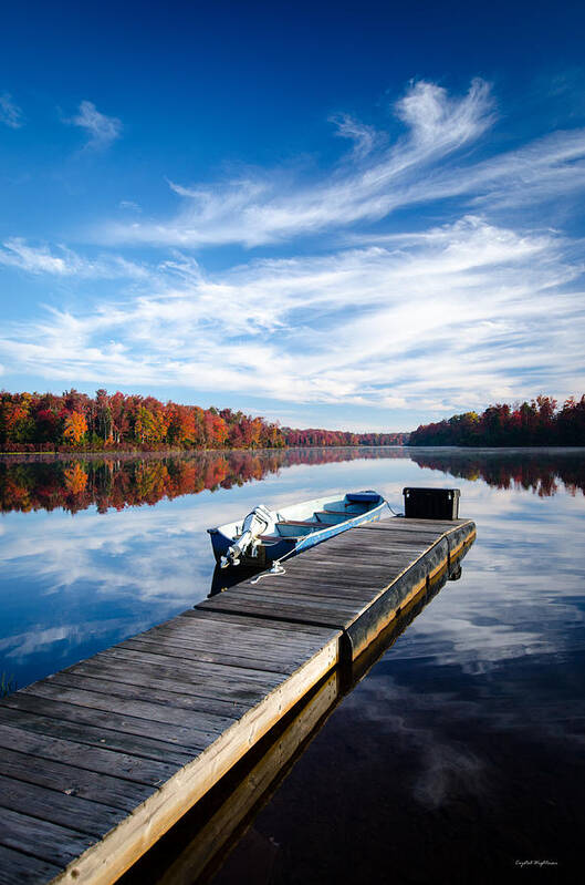 Landscape Poster featuring the photograph Dock at Lake Jean by Crystal Wightman