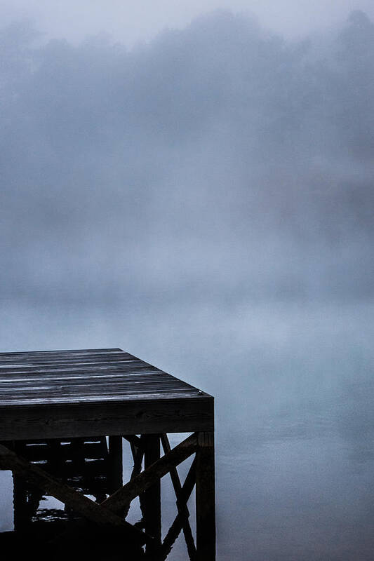 Foggy Landscape Poster featuring the photograph Dock in Early Morning by Parker Cunningham