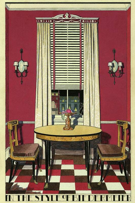 Dining Room Poster featuring the digital art Drawing Of A Breakfast Room by Harry Richardson
