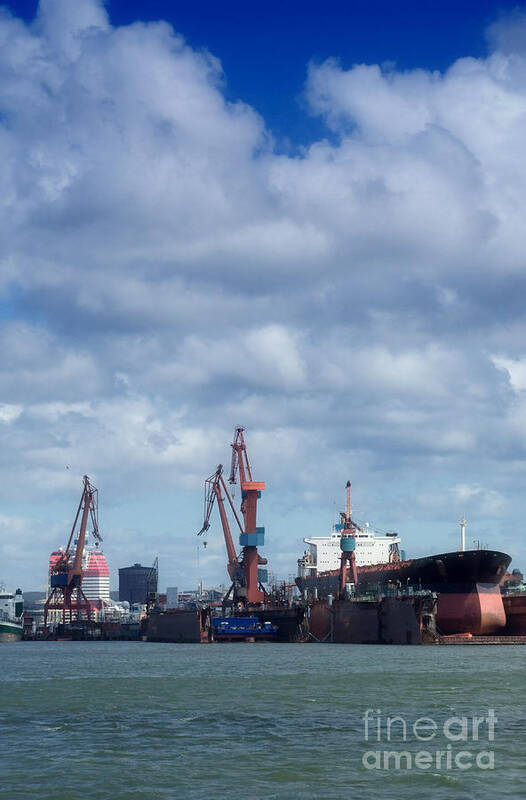 Afloat Poster featuring the photograph Drydock At Gothenburg 01 by Antony McAulay