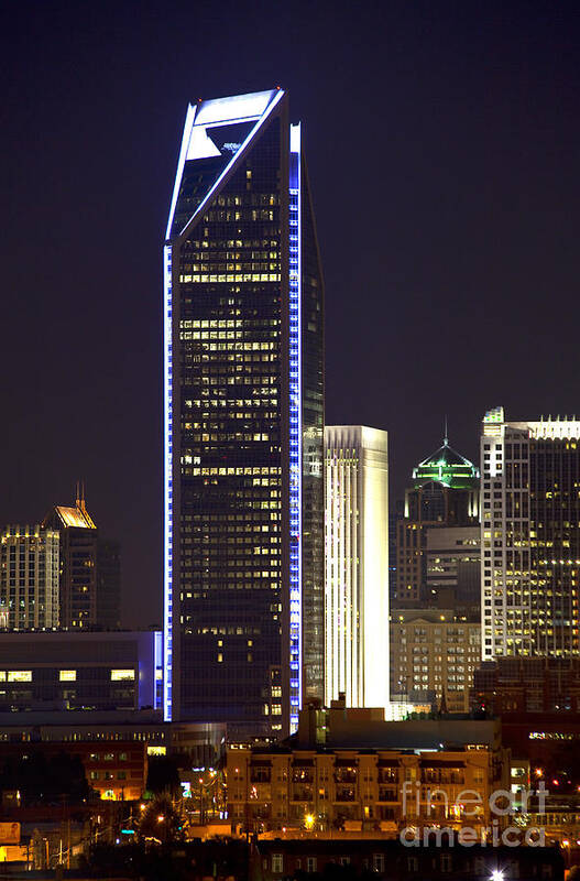 Skyline Poster featuring the photograph Duke Energy Tower in Charlotte by Jill Lang