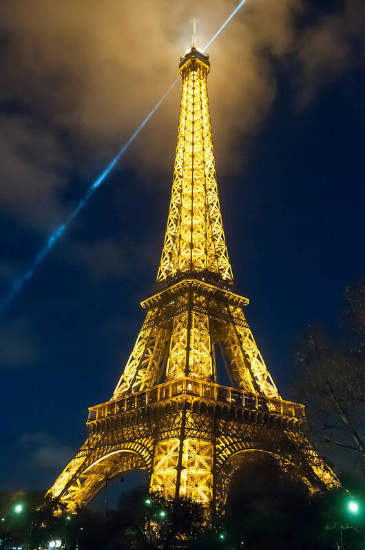 Paris Poster featuring the photograph Eiffel Tower at Night by Avian Resources