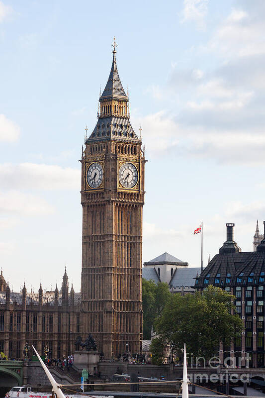 Big Ben Poster featuring the photograph Elizabeth Tower Parliament London by Thomas Marchessault