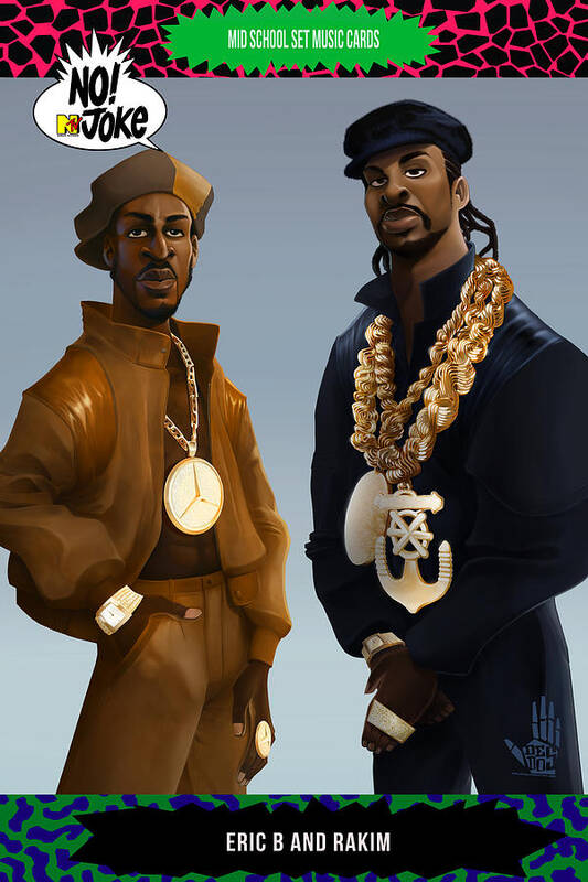 Eric B And Rakim Poster featuring the digital art Eric B and Rakim NTV card by Nelson dedos Garcia