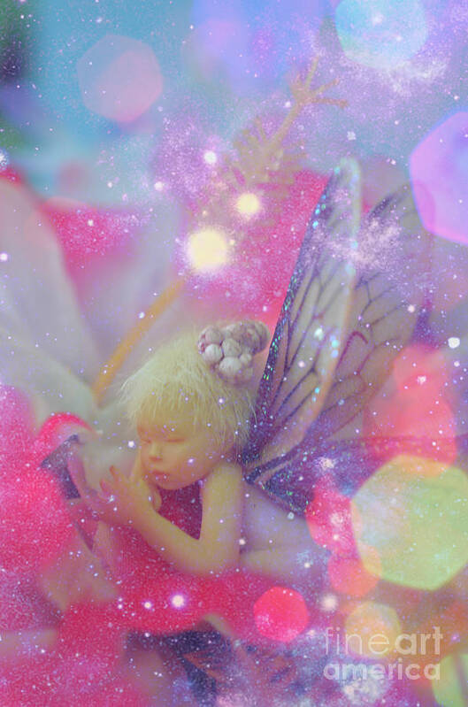 Fairy In Fairy Dust Print Poster featuring the photograph Fairy in Fairy Dust by Lila Fisher-Wenzel