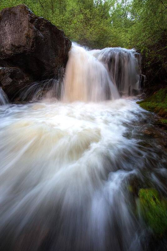 Waterfall Poster featuring the photograph Fall and Splash by David Andersen