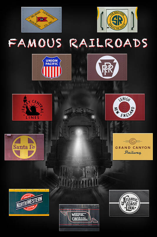 Transportation Poster featuring the photograph Famous Railroads by Mike McGlothlen