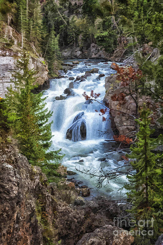 Firehole Falls Poster featuring the photograph Firehole Falls by Sophie Doell