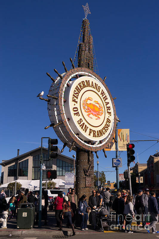 San Francisco Poster featuring the photograph Fishermans Wharf San Francisco California DSC2043 by Wingsdomain Art and Photography