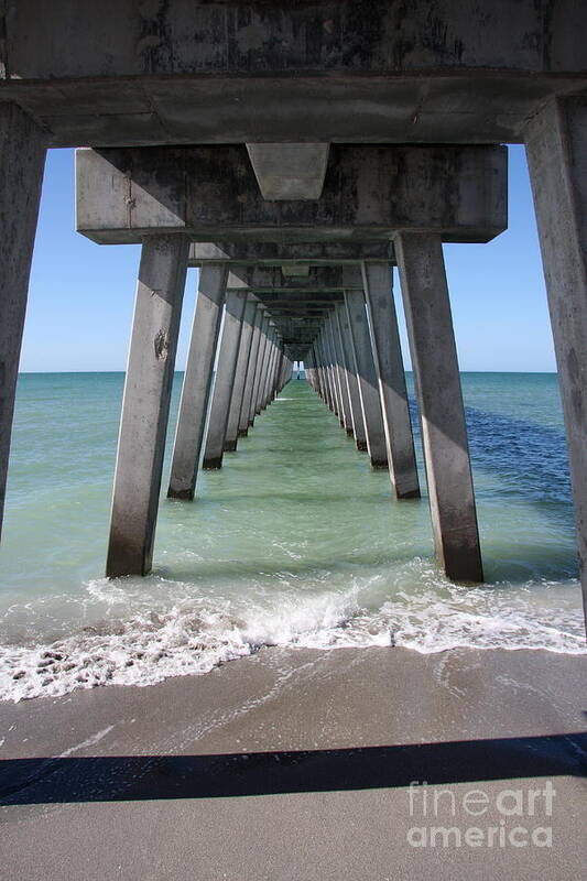 Architecture Poster featuring the photograph Fishing Pier Architecture by Christiane Schulze Art And Photography