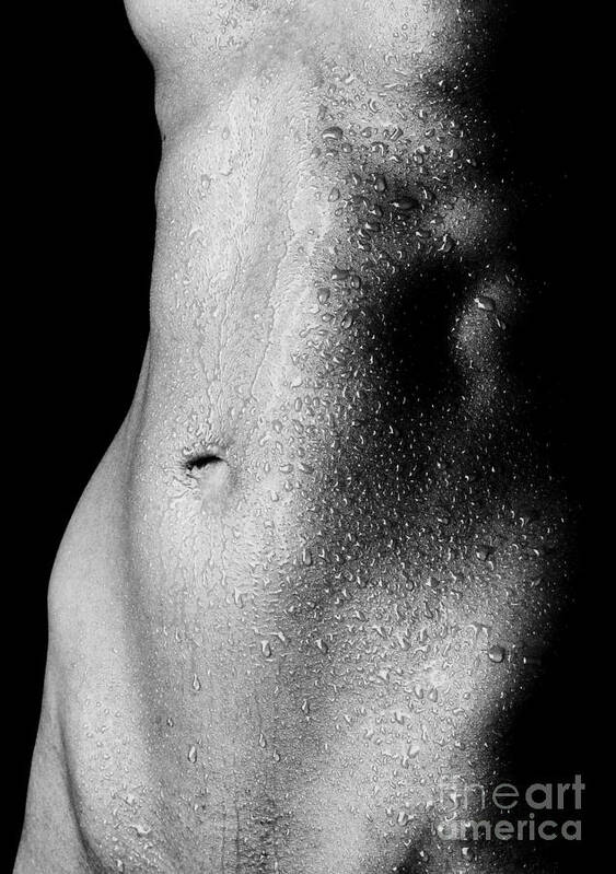 Flat Abs Wet Poster featuring the photograph Flat Wet Abs by Jt PhotoDesign