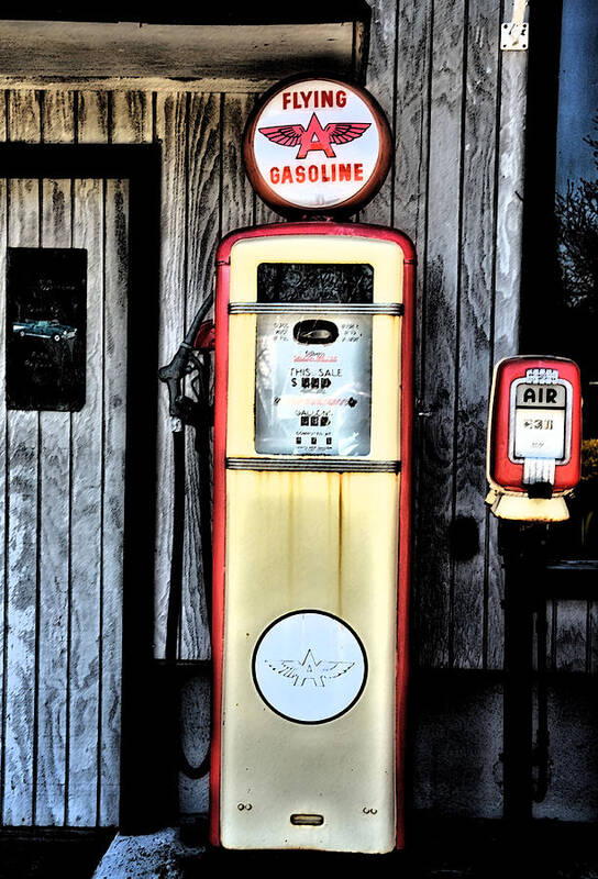 Gas Poster featuring the photograph Flying A by Tricia Marchlik