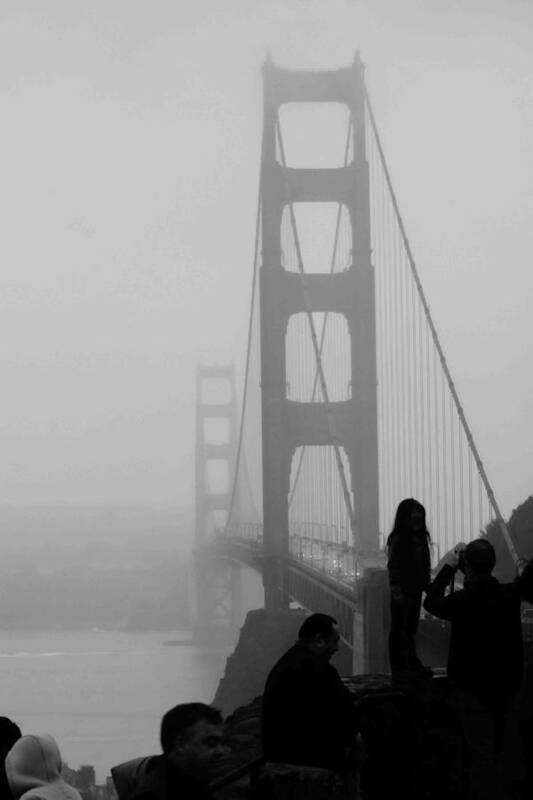 Golden Gate Bridge Poster featuring the photograph Fog Horn Kind of Day by Kandy Hurley
