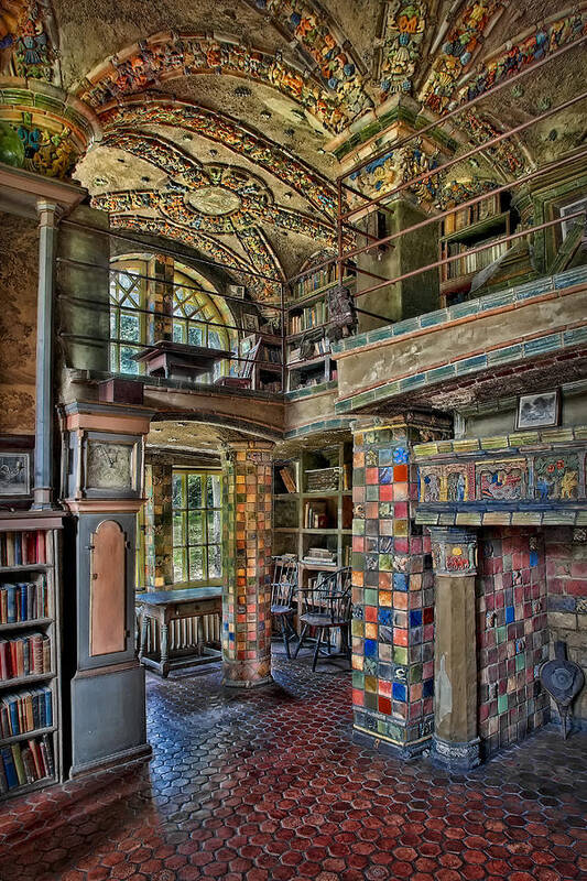 Castle Poster featuring the photograph Fonthill Castle Library Room by Susan Candelario
