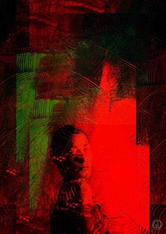 Abstract Poster featuring the digital art Frightening Passion by Gun Legler