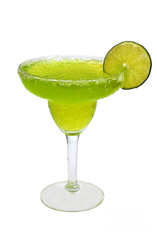 Margarita Poster featuring the photograph Frozen Margarita with Lime Isolated by Danny Hooks