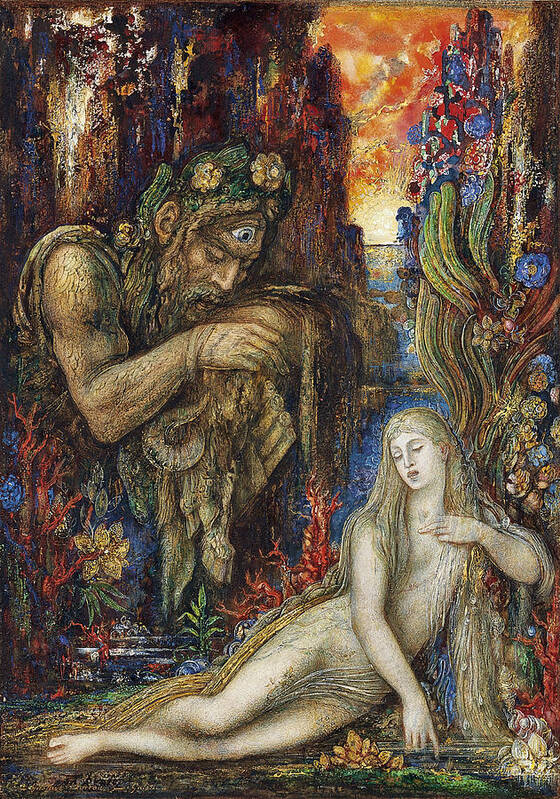 Gustave Moreau Poster featuring the painting Galathea by Gustave Moreau