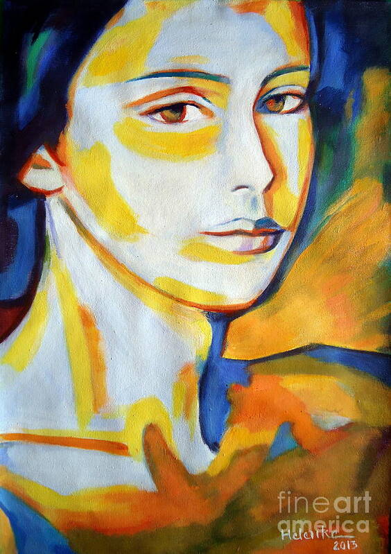 Art Poster featuring the painting Gentle gaze by Helena Wierzbicki