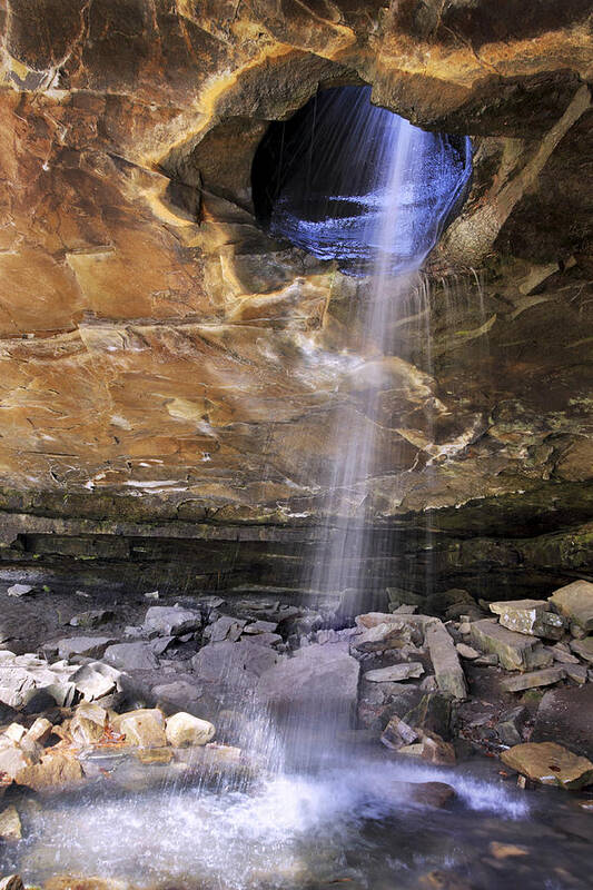 Arkansas Poster featuring the photograph Glory Hole Falls - Arkansas - Waterfall by Jason Politte