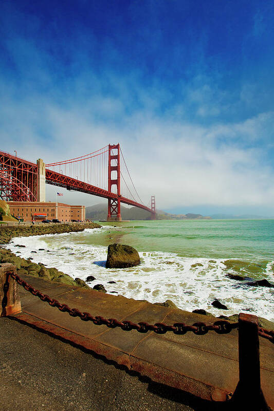 California Poster featuring the photograph Golden Gate Bridge by Geri Lavrov