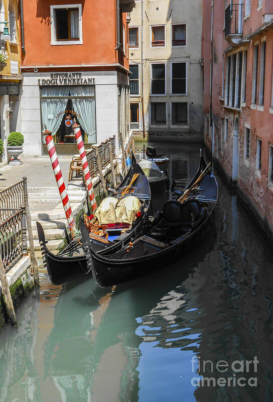 Venice Poster featuring the photograph Gondola in Venice-2 by Elizabeth M