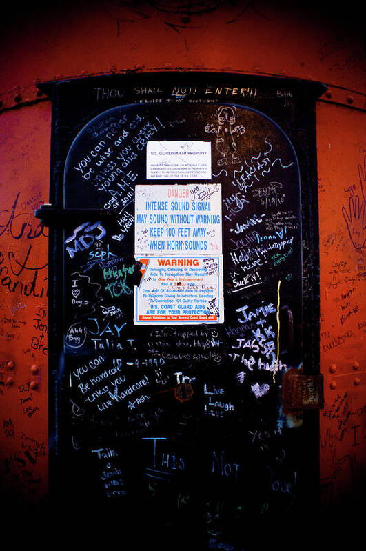 Faa Poster featuring the photograph Graffiti Door by Sebastian Musial