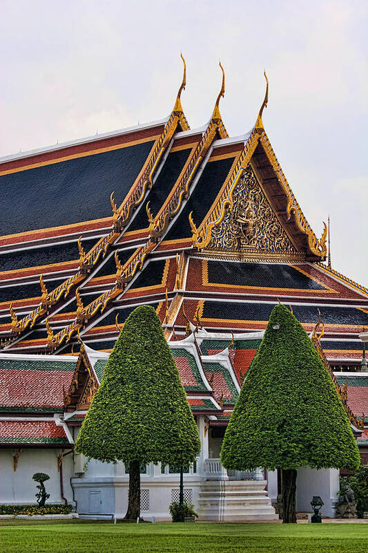 Grand Palace Poster featuring the photograph Grand Palace Temple in Bangkok 2 by David Smith