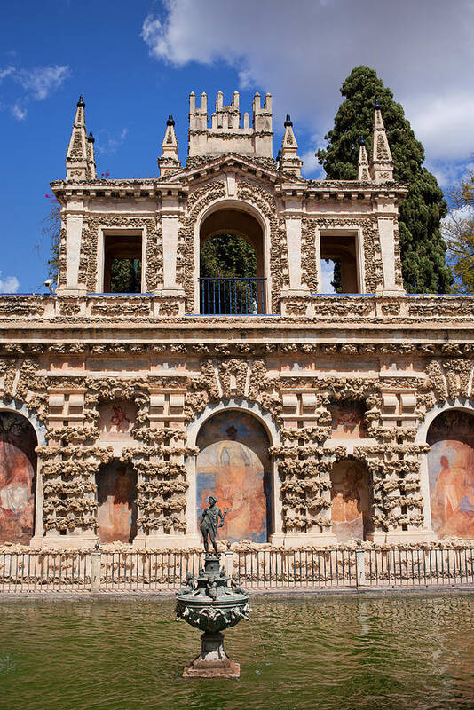 Seville Poster featuring the photograph Grotesque Gallery in Real Alcazar of Seville by Artur Bogacki