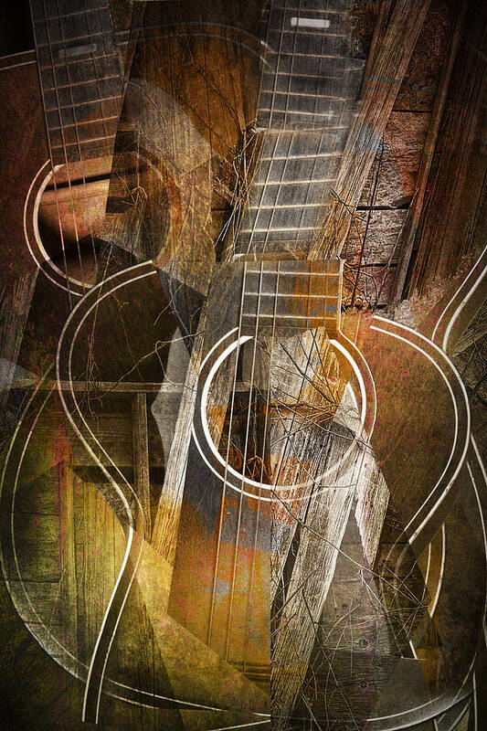 Art Poster featuring the photograph Guitar Works by Randall Nyhof