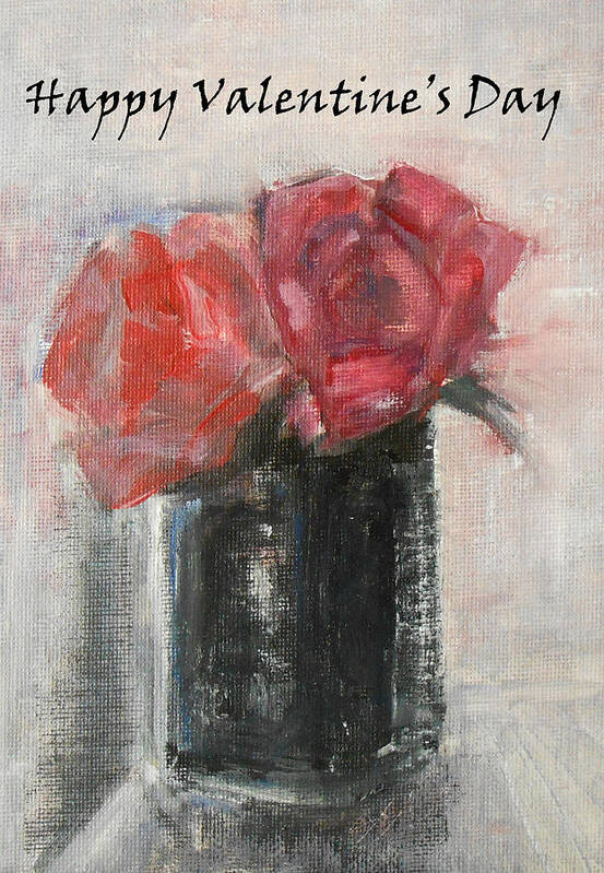 Floral Poster featuring the painting Happy Valentine's Day by Jane See