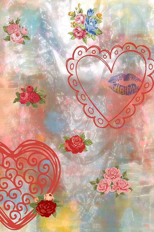 St. Valentines Card Poster featuring the photograph Love Can Be Like This by Kathy Barney