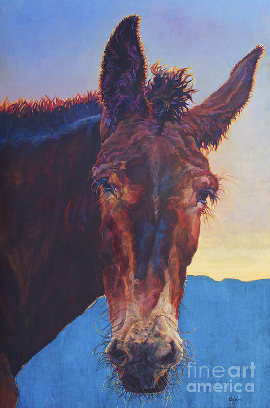 Mule Poster featuring the painting Harvard by Patricia A Griffin