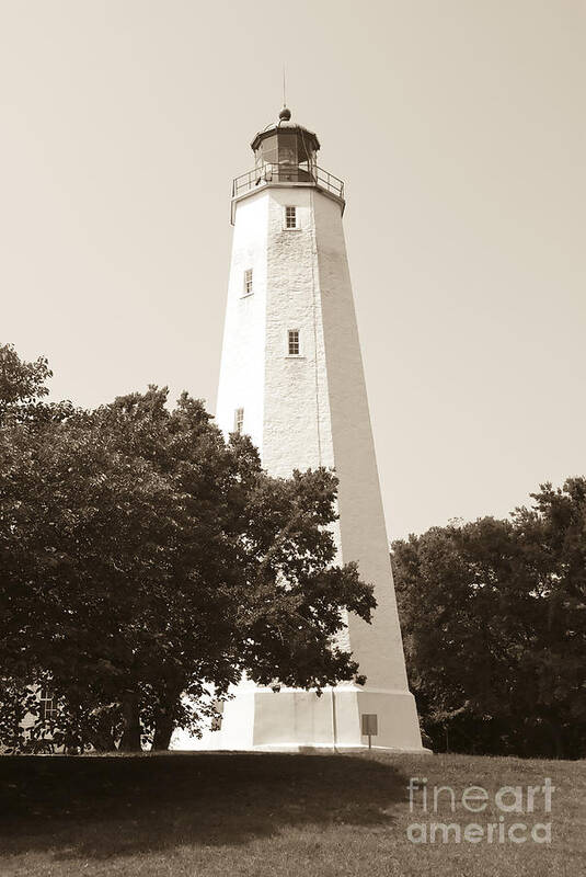 Lighthouses Poster featuring the photograph Historic Sandy Hook Lighthouse by Anthony Sacco