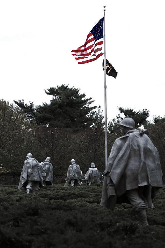 Korean War Memorial Poster featuring the photograph Home of the Brave by Mitch Cat