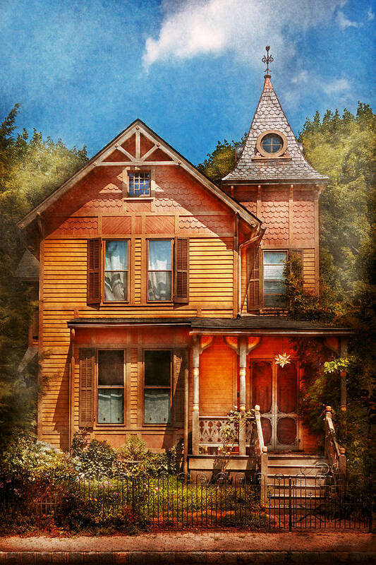 Victorian House Poster featuring the photograph House - Victorian - The wayward inn by Mike Savad