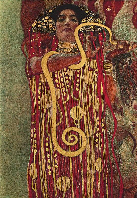 Gustav Klimt Poster featuring the painting Hygeia by Gustav Klimt