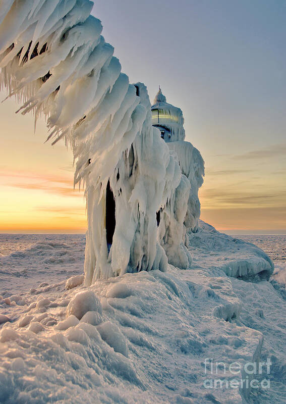 St. Joseph Poster featuring the photograph January Sunset in January. by Brett Maniscalco