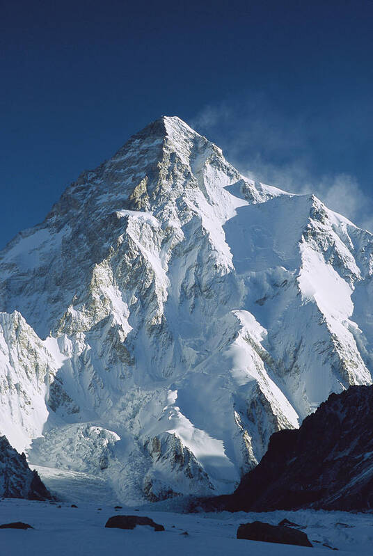 Feb0514 Poster featuring the photograph K2 At Dawn Pakistan by Colin Monteath
