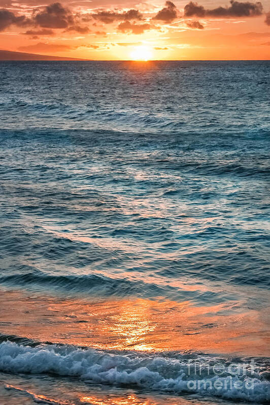 Al Andersen Poster featuring the photograph Kaanapali Ocean Sunset 1 by Al Andersen
