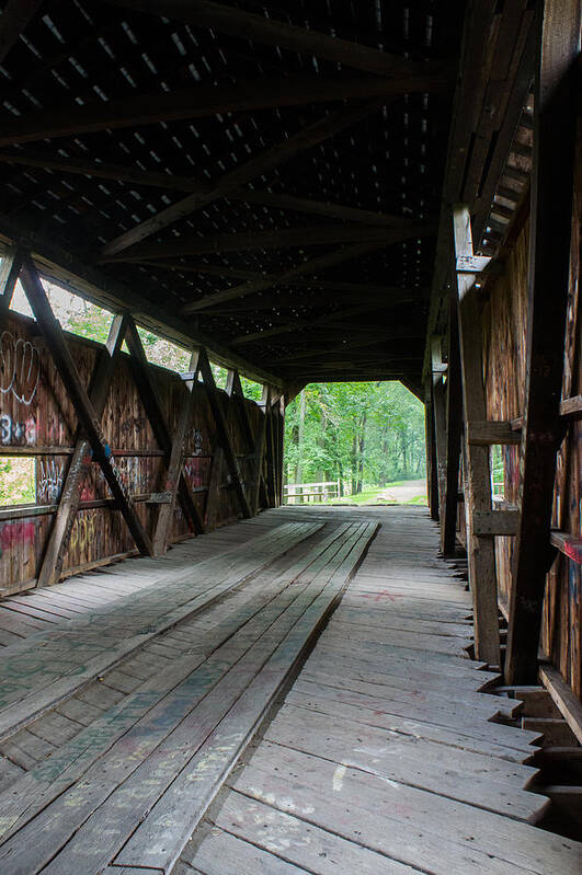 Covered Poster featuring the photograph Kidd's Mill Covered Bridge by Weir Here And There