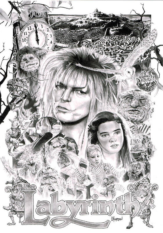 Labyrinth Poster featuring the drawing Labyrinth by David Horton