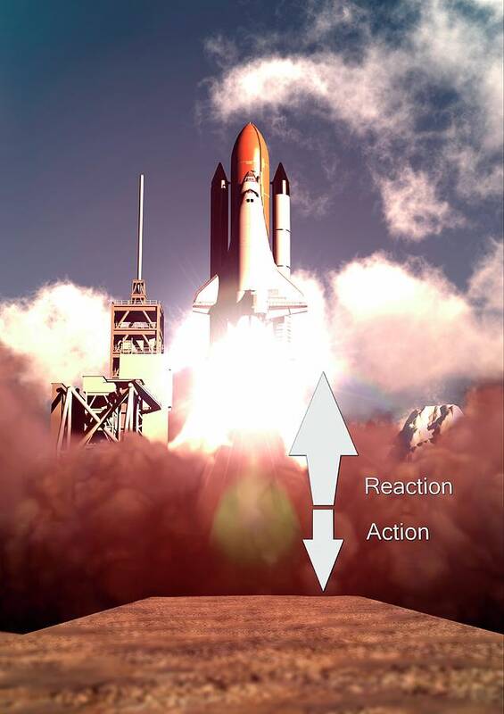 3rd Poster featuring the photograph Law Of Action-reaction by Animate4.com/science Photo Libary
