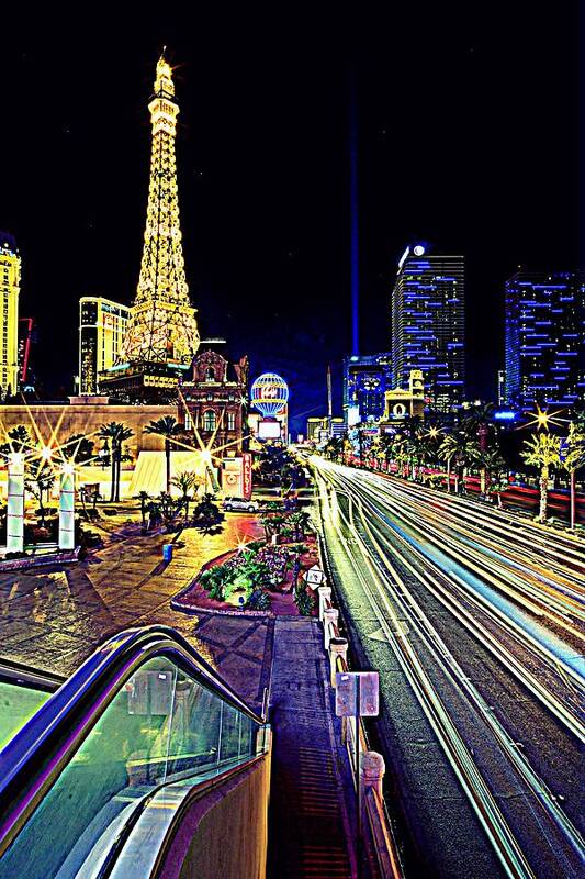 Las Vegas Poster featuring the photograph Light Speed Vegas by Matt Helm