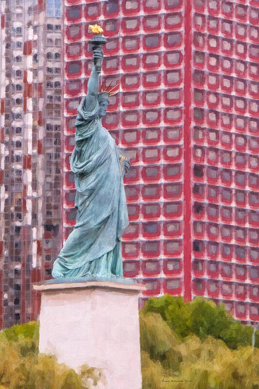 Statue Of Liberty Poster featuring the digital art Little Lady Liberty Paris by Bruce McFarland