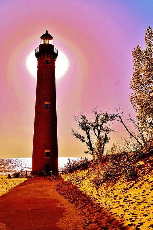 Little Sable Poster featuring the photograph Little Sable Point Lighthouse by Daniel Thompson