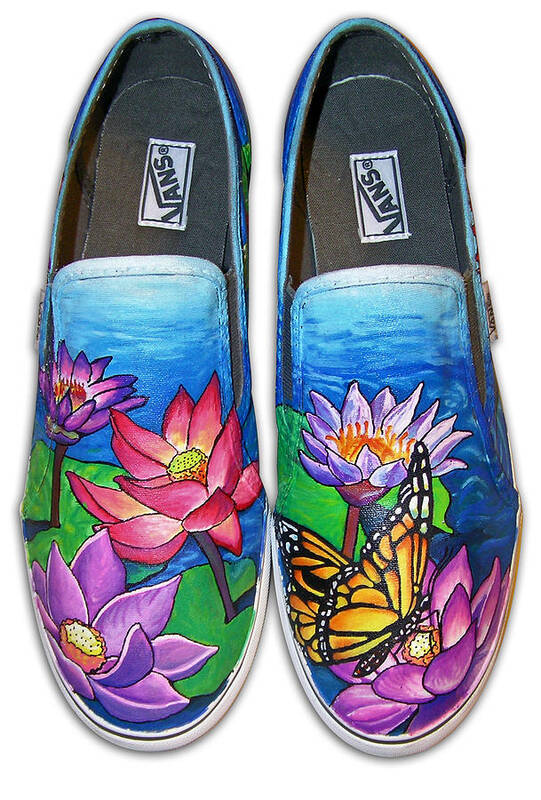 Lotus Poster featuring the painting Lotus Shoes by Adam Johnson