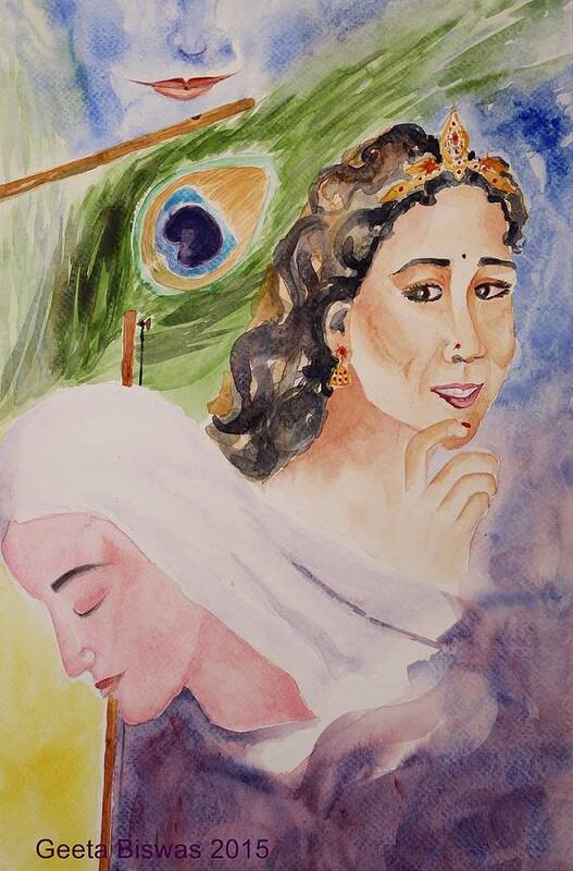 Love Poster featuring the painting Love and Devotion by Geeta Yerra